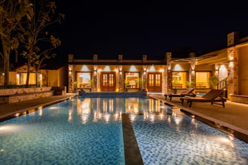 Tiger Cave Suite | 1-Room with Private Pool, Sit-out area, Shared Pool & Garden on Main Ranthambore Road | Pet-Friendly - Image 2