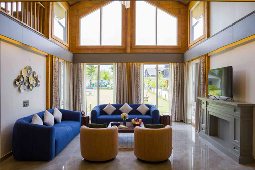 Esh Cottage Birch | Hilltop 4-BHK Retreat with Open-air Jacuzzi, Shared Garden, Pool & Cosy Lounge