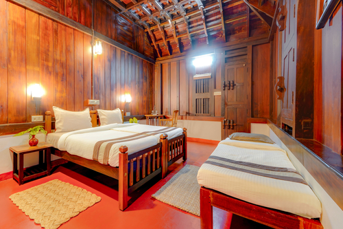 Palm Dale Premium Room | Heritage Riverside Escape with Garden & Restaurant