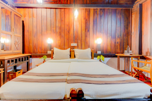 Palm Dale Premium Room | Heritage Riverside Escape with Garden & Restaurant