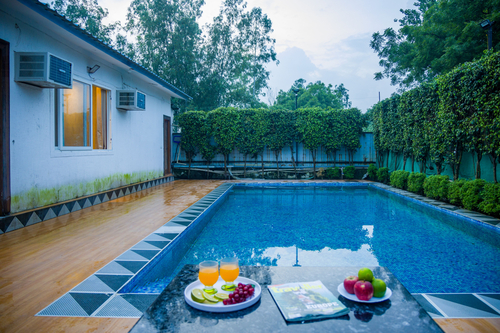 Krishna Manor | 3-BHK Farmhouse With Private Pool & Lush Garden | Near Noida Expressway