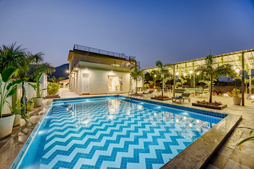 Heaven in Hills Mountara | 3-BHK | Pvt Pool | Garden | Lounge | Gazebos | Jacuzzi