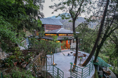 Blushing Pines Retreat | Stunning 3-BHK Hillside Villa with Attic, Indoor Pool & Outdoor lounge 
