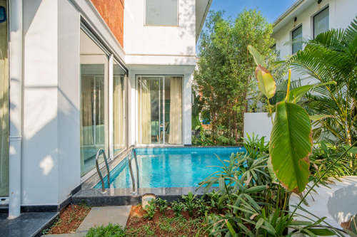Laguna Aurelia | Luxe 4-BHK Villa Near Popular Beaches With Pvt Pool & Garden 