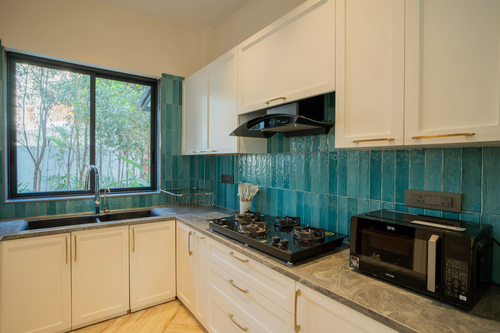 Laguna Camellia | Opulent 4-BHK Getaway Near Popular Beaches With Private Pool, Balcony & Indoor Bar