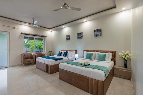 Enchantia | Pet-friendly 6-BHK Retreat With Private Pool, Garden & Party Hall
