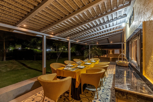 Enchantia | Pet-friendly 6-BHK Retreat With Private Pool, Garden & Party Hall