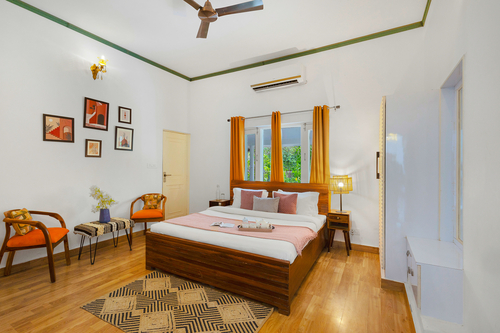 Raha Farms | 4-BHK Pet-friendly Villa with Private Pool, Restaurant, Shared Pool, Game Zone, & Gym on 5.5-Acre Land