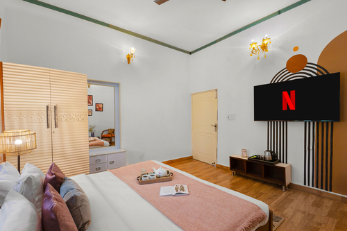 Raha Farms | 4-BHK Pet-friendly Villa with Private Pool, Restaurant, Shared Pool, Game Zone, & Gym on 5.5-Acre Land