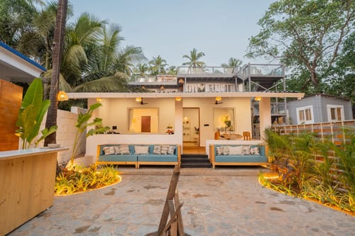 House of Neptune | 1-BHK Boutique Villa | Open Kitchen | Sit-out area | 10 Meters from Ashwem Beach