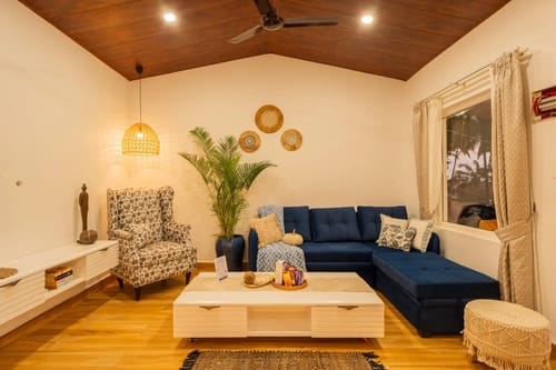 House of Neptune | 1-BHK Boutique Villa | Open Kitchen | Sit-out area | 10 Meters from Ashwem Beach