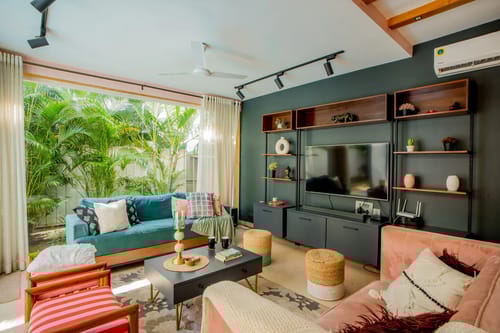 Villa Aarna | Tropical 3-BHK Villa Near Ozran Beach With Private Pool & Lounge Area