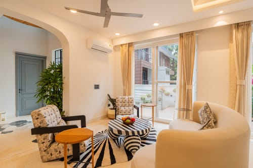 Purple Coral | Luxe 5-BHK Villa With Two Private Pools & Lift Near Chapora Fort