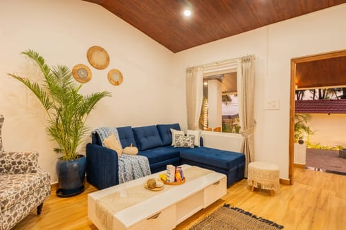 House of Neptune | 1-BHK Boutique Villa | Open Kitchen | Sit-out area | 10 Meters from Ashwem Beach