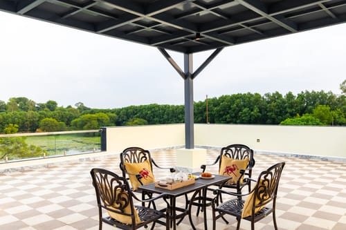 Lakemount | 2-BHK Getaway with Private Pool, Open-Air Gazebo & Terrace At Fatehsagar Lake