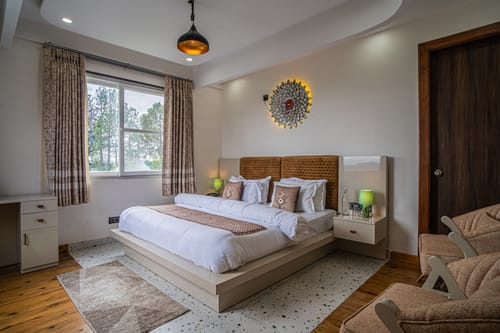 Trio’s Top | Hilltop Pet-friendly 2-BHK with Shared Sit-out Area, Stepped Garden & Hill Views