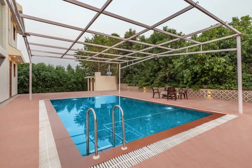 Raga | 2-BHK | Pvt Pool | Garden | Gazebo | Entertainment Lounge | Kids Play Area