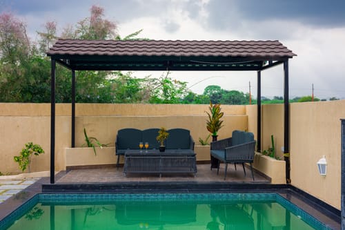 The Bliss Nestlewood | 2-BHK Villa With Private Pool, Lush Garden & Poolside Gazebo
