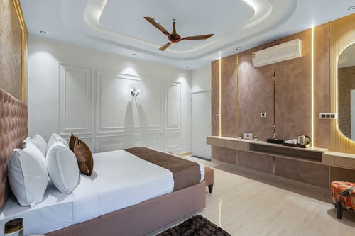 Shreya Blossom Retreat | 4-BHK Villa With Private Pool, Gazebo, Garden, Bar & Scenic Aravali Views