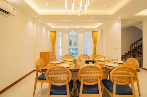 Solace Teal | Charming Pet-friendly 5-BHK Getaway With Private Pool | Grand Dining & 2 living spaces