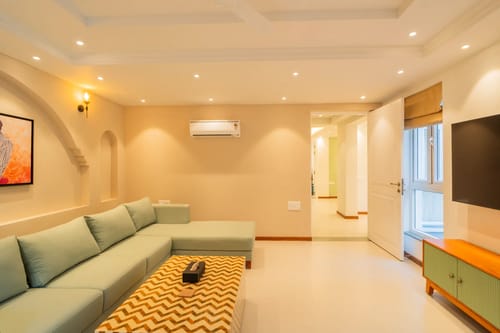 Solace Teal | Charming Pet-friendly 5-BHK Getaway With Private Pool | Grand Dining & 2 living spaces