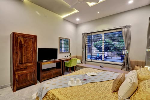 Radhyam | Charming 2–BHK Escape With Private Pool, Garden & Aravalli Hill Views