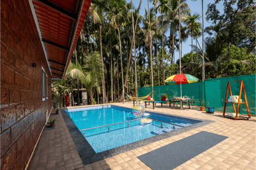 Cabanas Retreat | Tropical 5-BHK Escape Near Revdanda Beach With Private Pool, Garden & Outdoor Dining  – 5 bedroom villa in Alibaug, Maharashtra