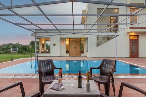 Raga | 2-BHK | Pvt Pool | Garden | Gazebo | Entertainment Lounge | Kids Play Area