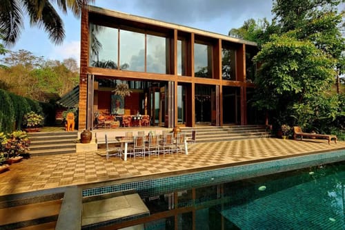 The Glass Villa | 4-BHK | Pvt Infinity Pool | Ent Lounge | Sunken Pit Area – 4 bedroom villa in North Goa, Goa