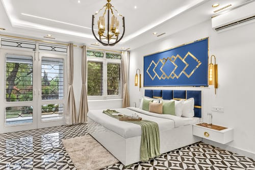 Crystal Farms | Pet-friendly 3-BHK Farmhouse with Private Pool, Bar, Garden & Elegant British Interiors | Close to Qutub Minar – 3 bedroom villa in Delhi NCR, Delhi