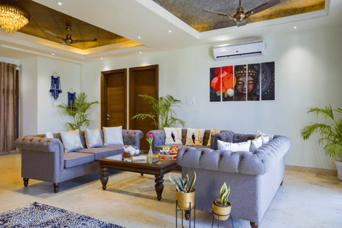 BYDM The Sky Heaven | Charming Pet-friendly 4-BHK Penthouse 15 Min from Triveni Ghat With Balcony, Bar & Lift