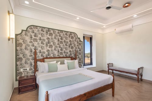 Nirvana Farms |  Heritage-Style 5-BHK Farmhouse with Private Pool, Lounge Area and Garden – 5 bedroom villa in Jaipur, Rajasthan