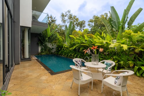 PUro Sol | 3-BHK Villa In a Gated Complex With Private Pool & Bathtub | Near Popular Beaches