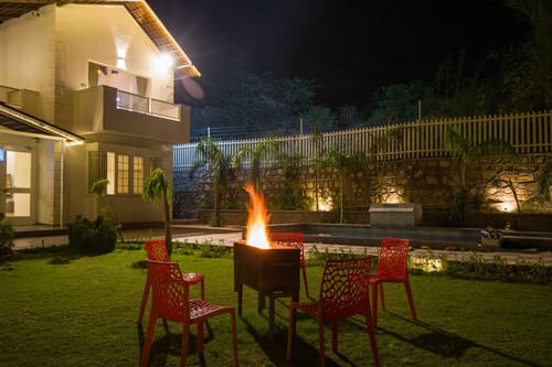 Ramgarh Wild Retreat | Elegant Colonial-Style 2-BHK Villa Amidst the Hills with Private Pool & Garden – 2 bedroom villa in Jaipur, Rajasthan