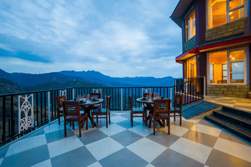 Pine Shadow Fuchsia | Pet-friendly Hillside Retreat With Picturesque Balcony & Restaurant – 1 bedroom villa in Shimla, Himachal Pradesh