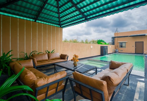 The Bliss Hushwood | 2-BHK Villa With Private Pool, Lush Garden & Poolside Gazebo; Pet-friendly