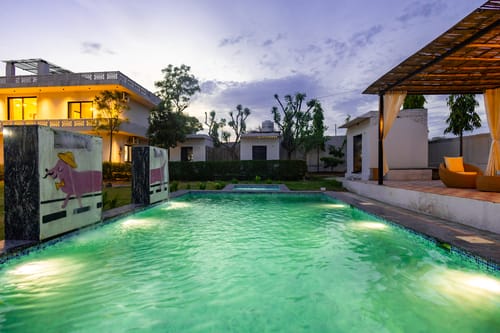 Fable Farm | 4-BHK Villa with Private Pool, Gazebo & Garden – 4 bedroom villa in Jaipur, Rajasthan