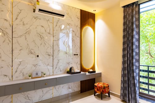 Shreya Blossom Retreat | 4-BHK Villa With Private Pool, Gazebo, Garden, Bar & Scenic Aravali Views