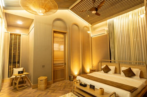 Tapovana Aroha | Pet-Friendly Boho Retreat with Luxury Tent, 2-BHK Villa , Moroccan-Style Pool, Firepit & Gardens – 3 bedroom villa in Bengaluru, Karnataka