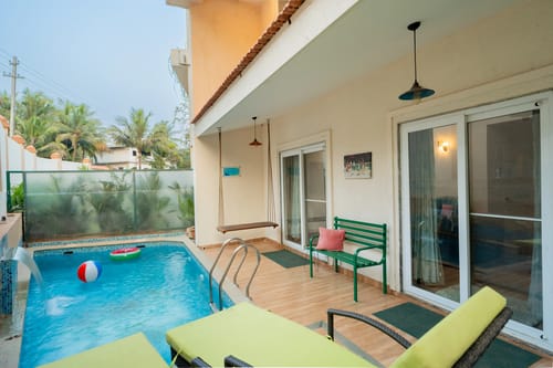 Cavalo Marinho | 3-BHK Boho Retreat with Private Pool & Terrace – 3 bedroom villa in North Goa, Goa
