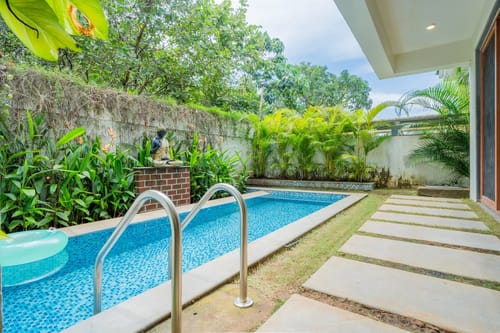 Villa Judiline | Elegant Pet-friendly 3-BHK Villa With Pvt Pool, Indoor Bar & Outdoor Sitting