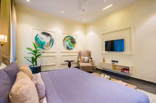 Ibiza | Luxe 4-BHK Farmhouse With Private Pool, Garden & Indoor Bar