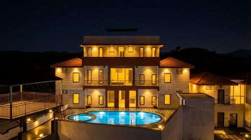 Godan Terra Cove | 6-BHK Retreat with Private Pool, Garden & Elevated Gazebo, featuring Stunning Hill & River Views – 6 bedroom villa in Udaipur, Rajasthan