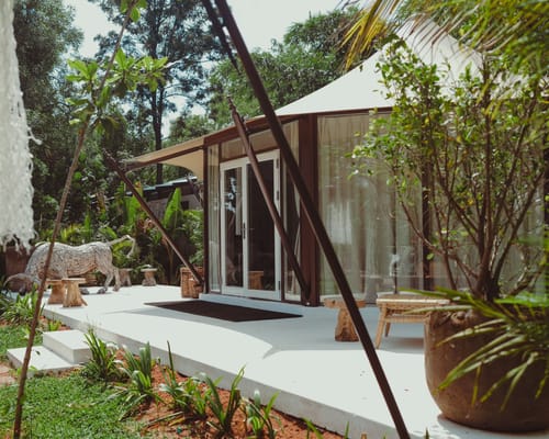 Bali Bay Langit | Glass Tent on 2-Acres with Shared Pool, Jacuzzi, Firepits, & Bar Lounge – 1 bedroom villa in Bengaluru, Karnataka