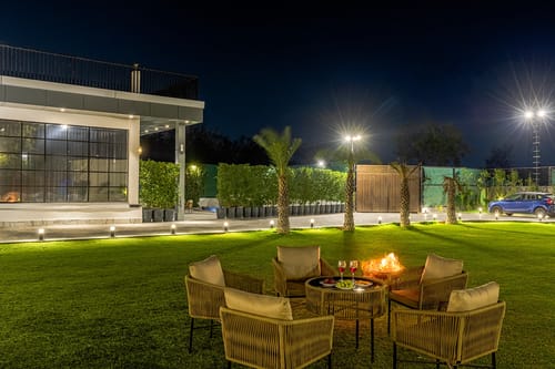 Ibiza | Luxe 4-BHK Farmhouse With Private Pool, Garden & Indoor Bar