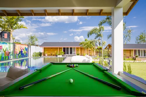 Esh Cottages Birch | Hillside 4-BHK Hideaway With Lush Garden, Common Pool, & Gaming Zone