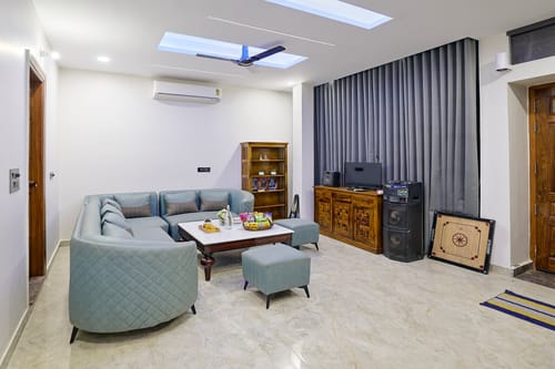 Amaltas | 4 BHK Countryside Hideaway With Pvt Pool, Lush Garden & 360 Aravalli Views