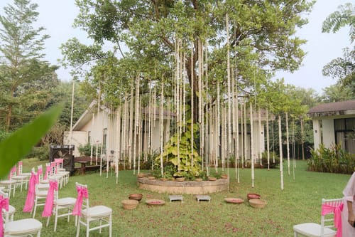 Celebration Venue at Nivaant Farms and Cottages – 17 bedroom villa in Karjat, Maharashtra