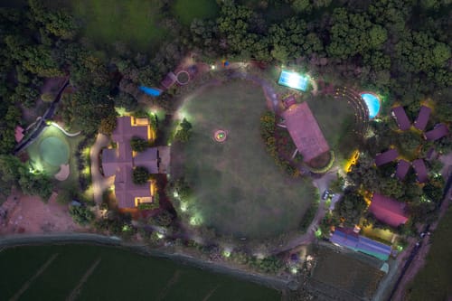 Celebration Venue at Nivaant Farms and Cottages – 17 bedroom villa in Karjat, Maharashtra