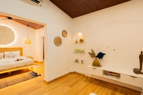 House of Neptune | 1-BHK Boutique Villa | Open Kitchen | Sit-out area | 10 Meters from Ashwem Beach